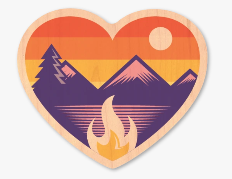 Campfire Heart - Dust City - The Camp Life - Eco-sticker - VanLife