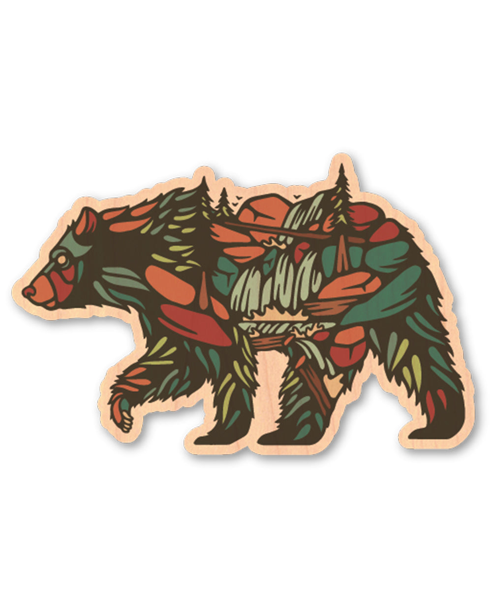 Bear Wood Sticker - Dust City
